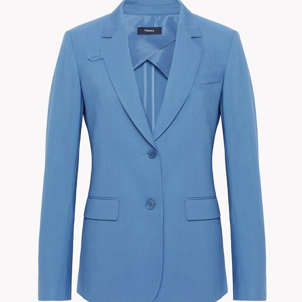 Theory Wylla Contour Wool Jacket navy blue Size 8